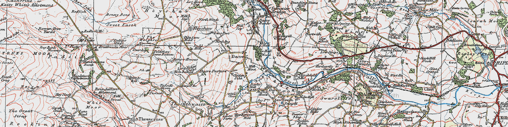 Old map of Mill Hirst in 1925