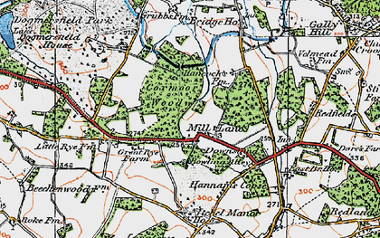 Old map of Mill Lane in 1919