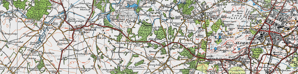 Old map of Mill Lane in 1919