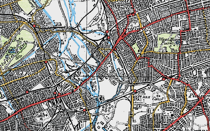 Old map of Mill Meads in 1920