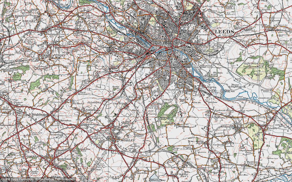 Old Map of Mill Shaw, 1925 in 1925