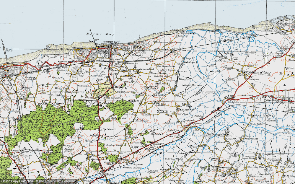 Old Map of Millbank, 1920 in 1920