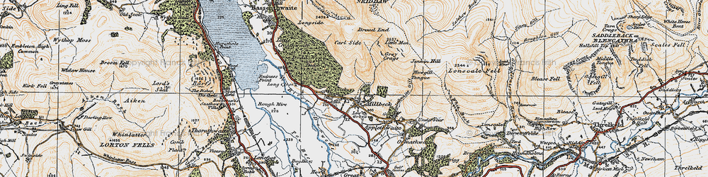 Old map of Broad End in 1925