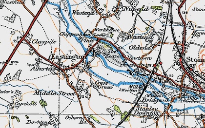 Old map of Millend in 1919