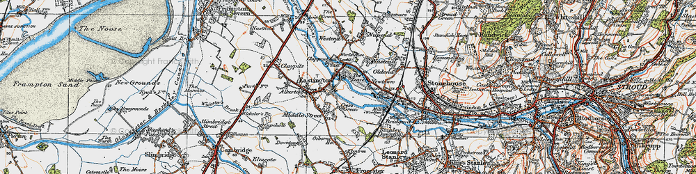 Old map of Millend in 1919