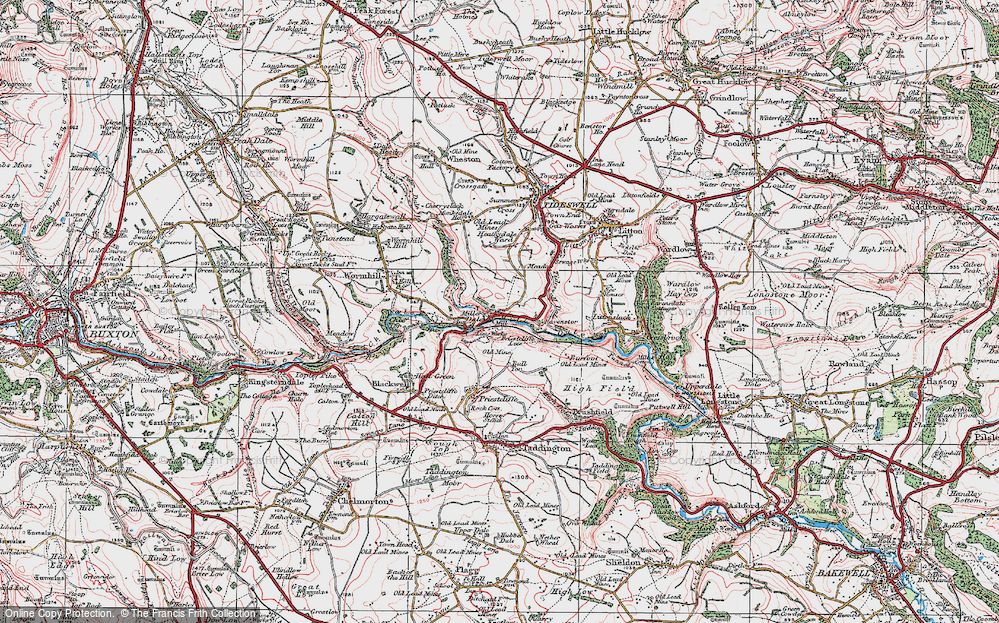 Old Map of Miller's Dale, 1923 in 1923