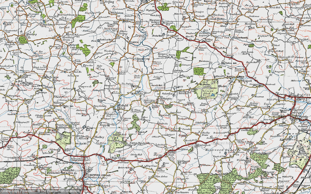 Old Map of Miller's Green, 1919 in 1919
