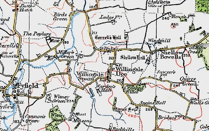 Old map of Miller's Green in 1919