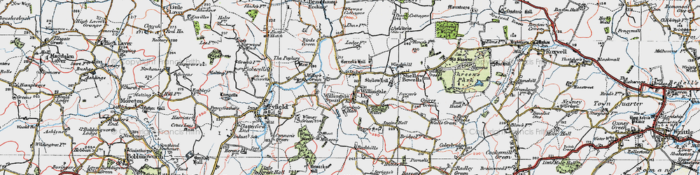 Old map of Miller's Green in 1919