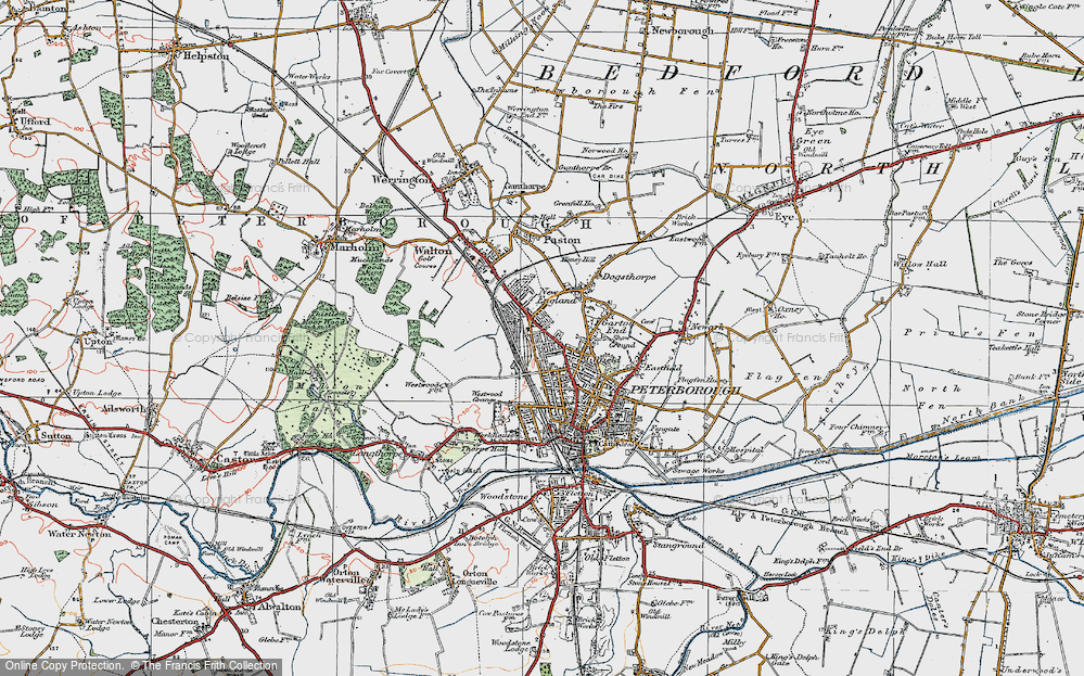 Old Map of Millfield, 1922 in 1922