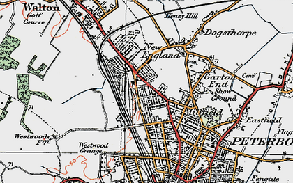 Old map of Millfield in 1922