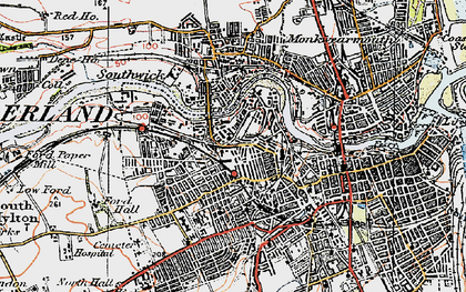Old map of Millfield in 1925