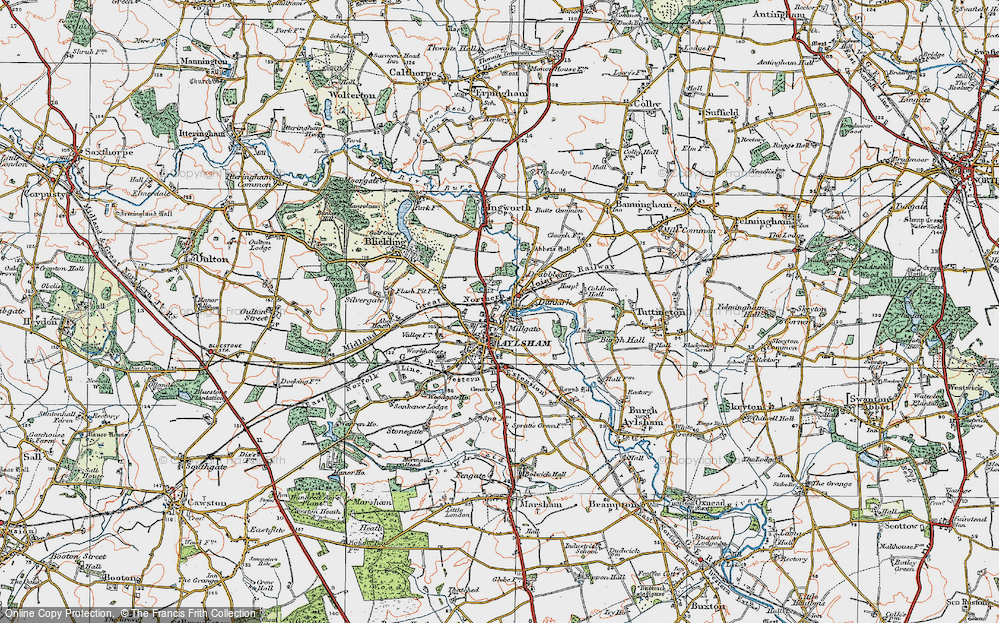 Old Map of Millgate, 1922 in 1922