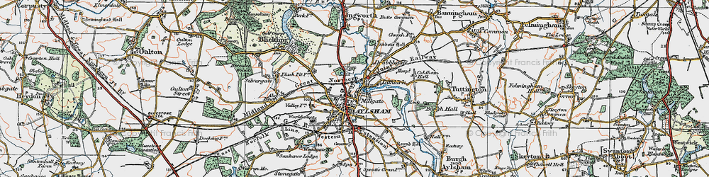 Old map of Millgate in 1922