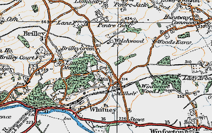 Old map of Millhalf in 1919