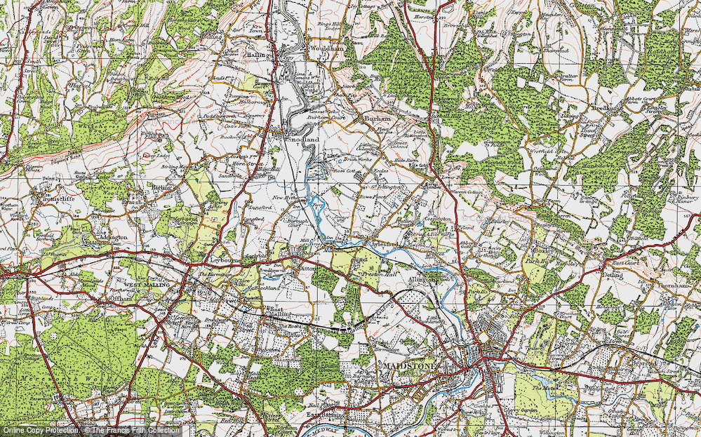 Old Map of Millhall, 1921 in 1921