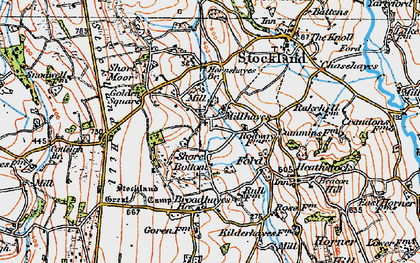 Old map of Broadhayes Ho in 1919