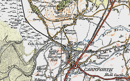 Old map of Millhead in 1924