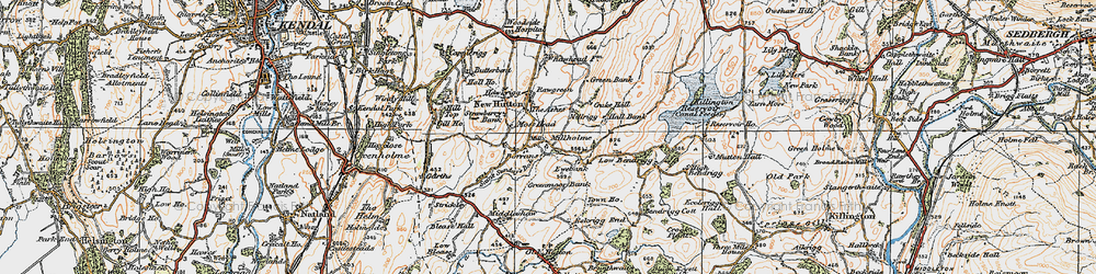 Old map of Borrans in 1925