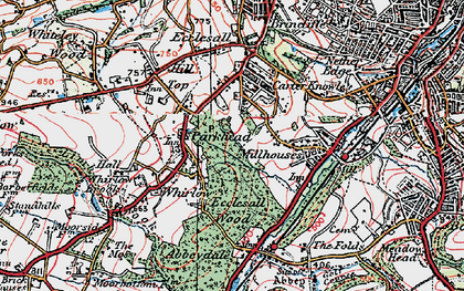Old map of Millhouses in 1923