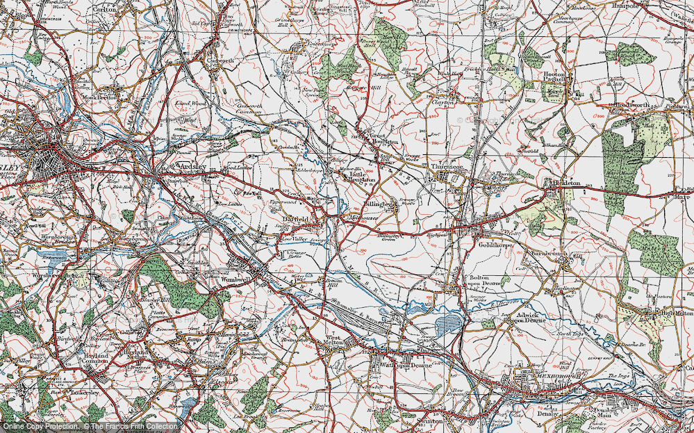 Old Map of Millhouses, 1924 in 1924