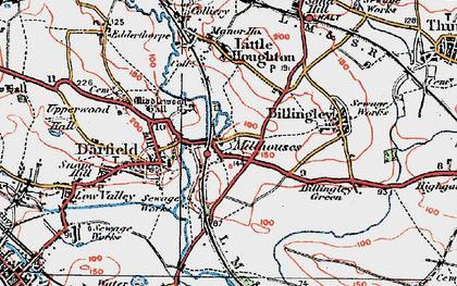 Old map of Middlewood Hall in 1924