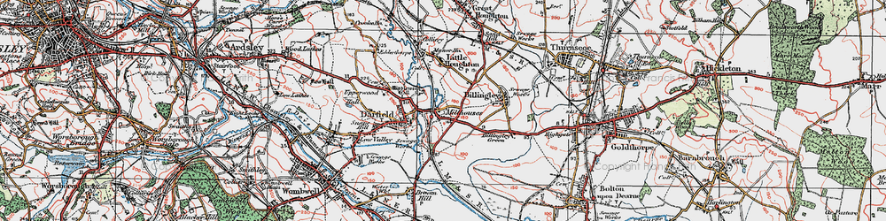 Old map of Middlewood Hall in 1924