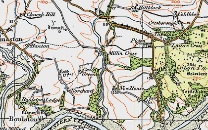 Old map of Millin Cross in 1922