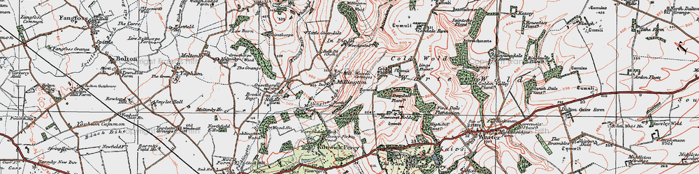 Old map of Whitekeld Dale in 1924