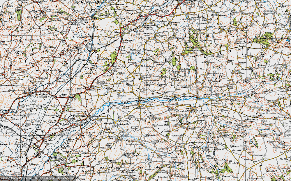 Old Map of Millmoor, 1919 in 1919