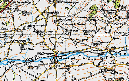 Old map of Millmoor in 1919