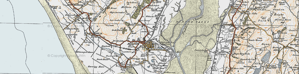 Old map of Millom in 1925