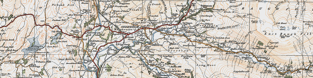 Old map of Millthrop in 1925