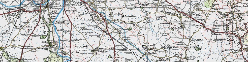 Old map of Milners Heath in 1924