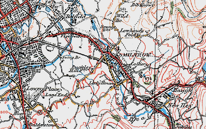 Old map of Milnrow in 1924
