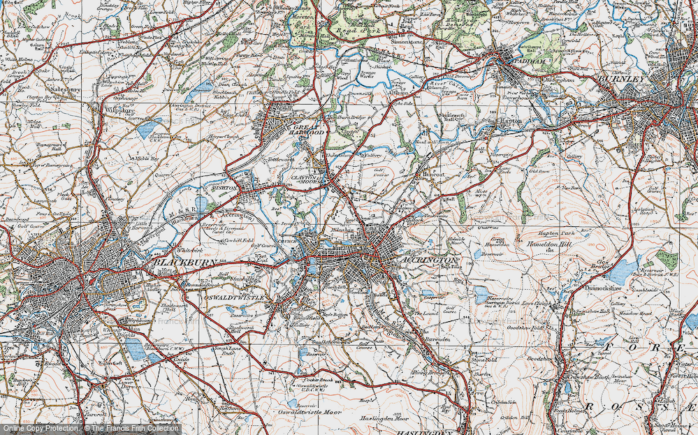 Old Map of Milnshaw, 1924 in 1924