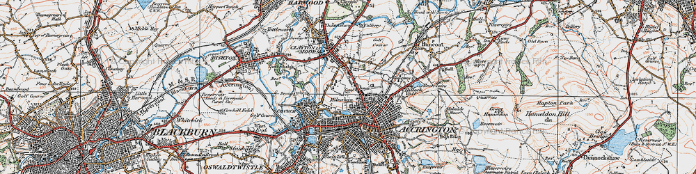 Old map of Milnshaw in 1924