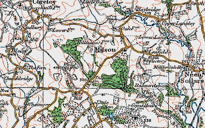 Old map of Lea Fields in 1920
