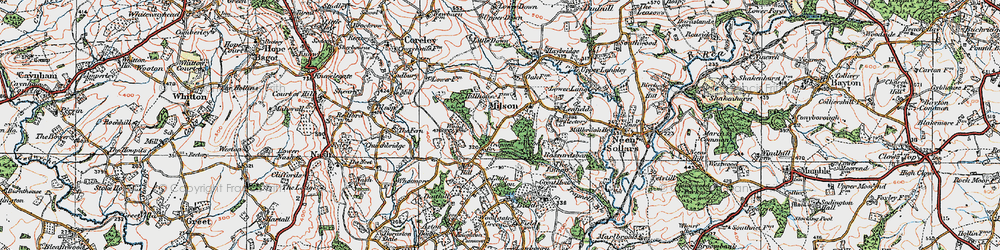 Old map of Lea Fields in 1920