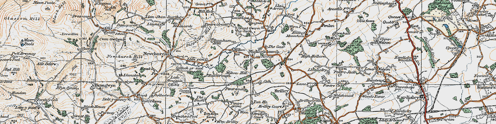 Old map of Milton in 1919