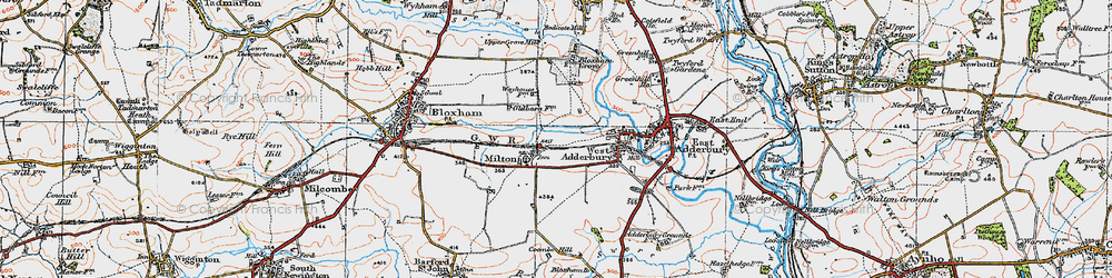 Old map of Milton in 1919
