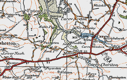 Old map of Milton in 1922