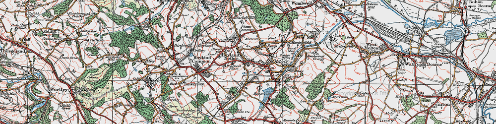 Old map of Milton in 1924