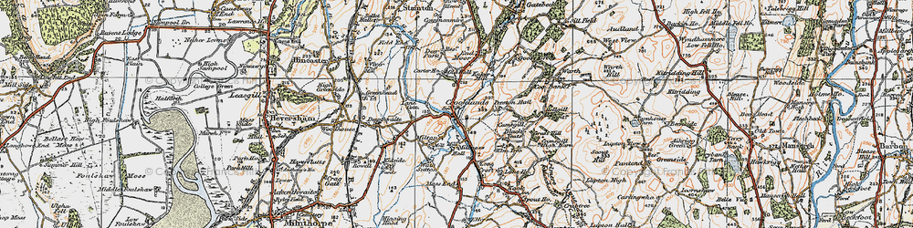 Old map of Milton in 1925