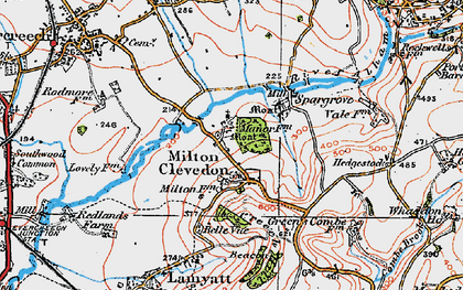 Old map of Milton Clevedon in 1919