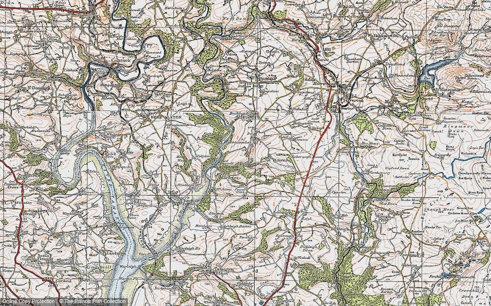 Old Map of Milton Combe, 1919 in 1919