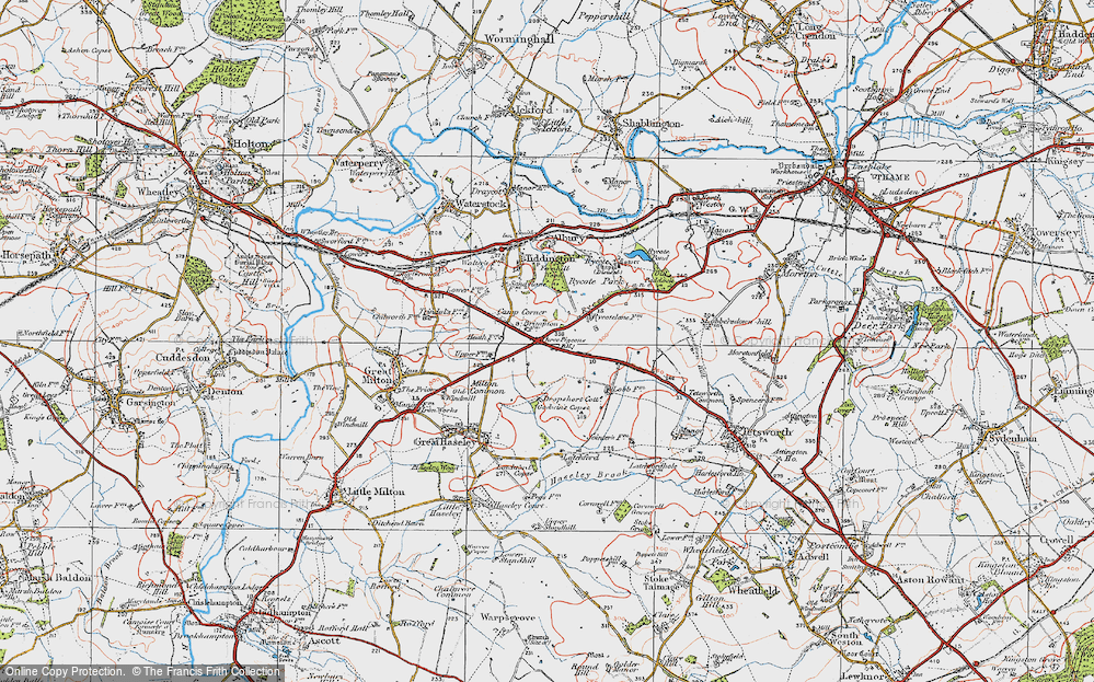 Old Map of Milton Common, 1919 in 1919