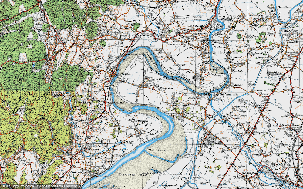 Old Map of Milton End, 1919 in 1919