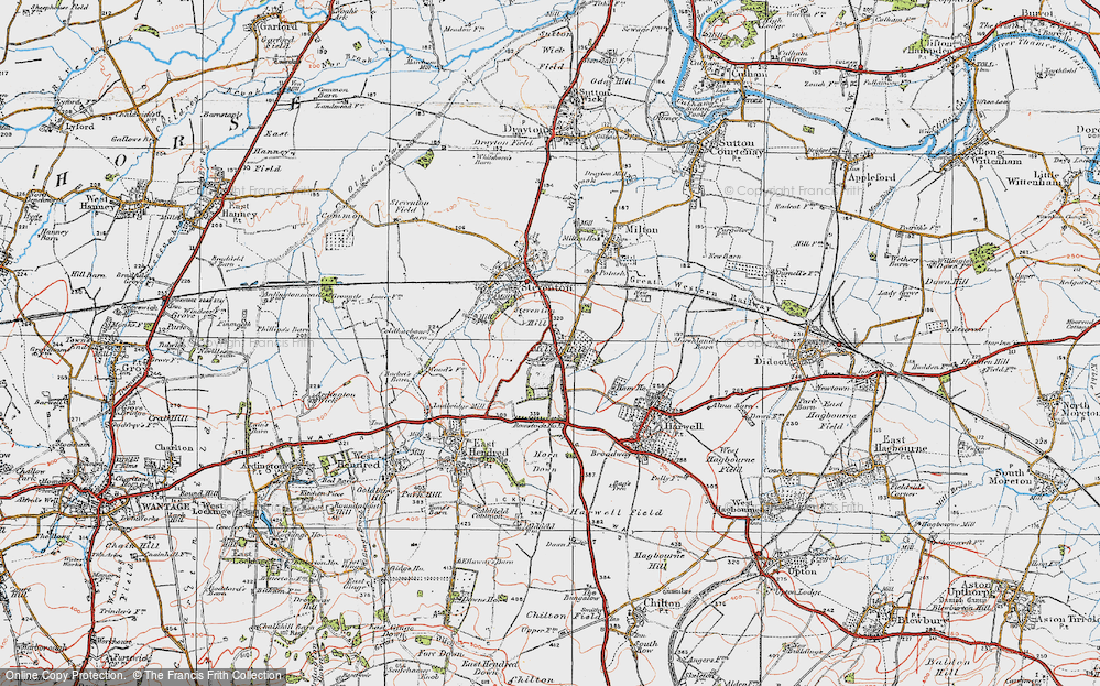 Old Map of Milton Hill, 1919 in 1919