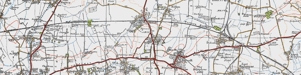Old map of Milton Hill in 1919